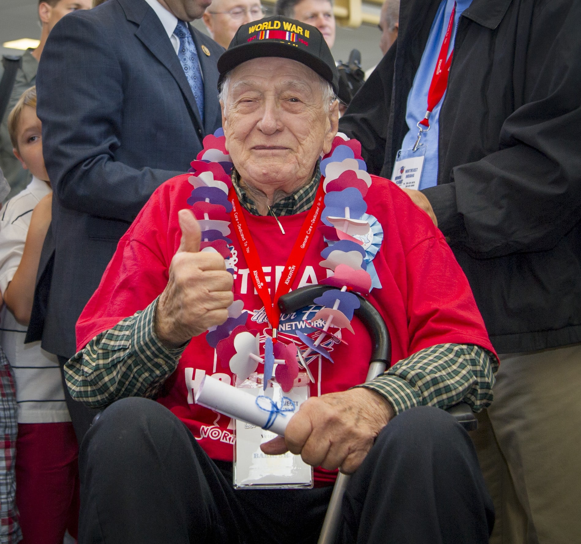 image of a Badger Honor Flight Veteran
