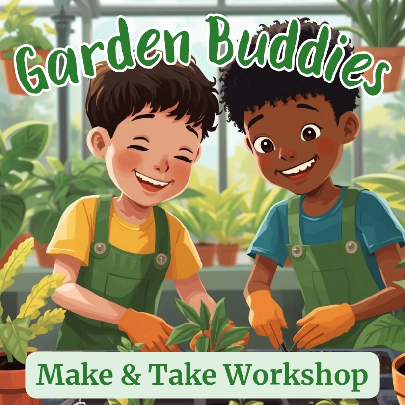 Two younger children planting