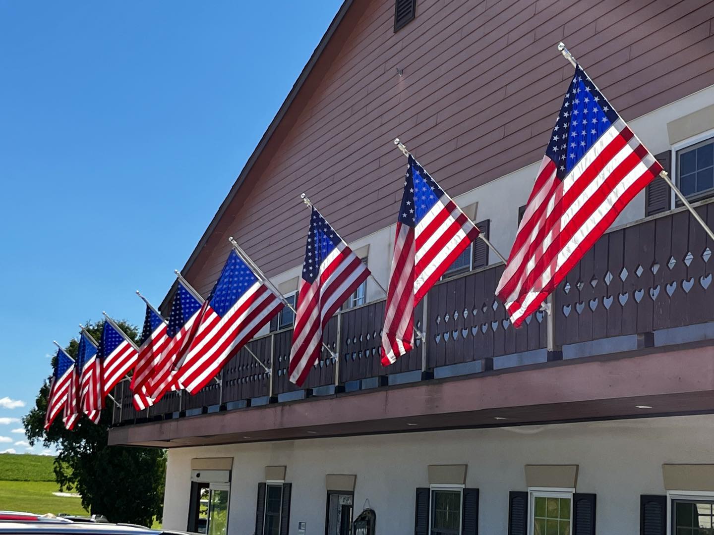 American Flags at the greenhouse